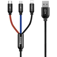 Baseus 3in1 Schnell-Ladekabel USB-C, microUSB 3,5 A Kabel