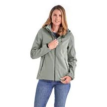 KILLTEC Damen Softshelljacke Softshell Jacke mit abzippbarer Kapuze Damen Softshelljacke wasserabweisend, Winddicht, atmungsaktiv 00762-helloliv 42