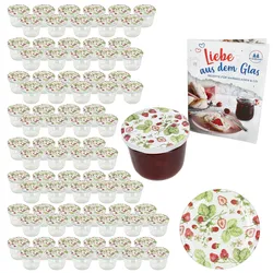 100er Set Sturzglas 230ml Einmachglas Wald-Erdbeere Deckel DiamantZucker-Rezept