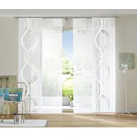 Neutex for you! Schiebegardine Rona-Uni (1 St), Klettband, transparent, Voile, Inkl. Montagezubehör, wollweiß weiß 57 cm x 145 cm