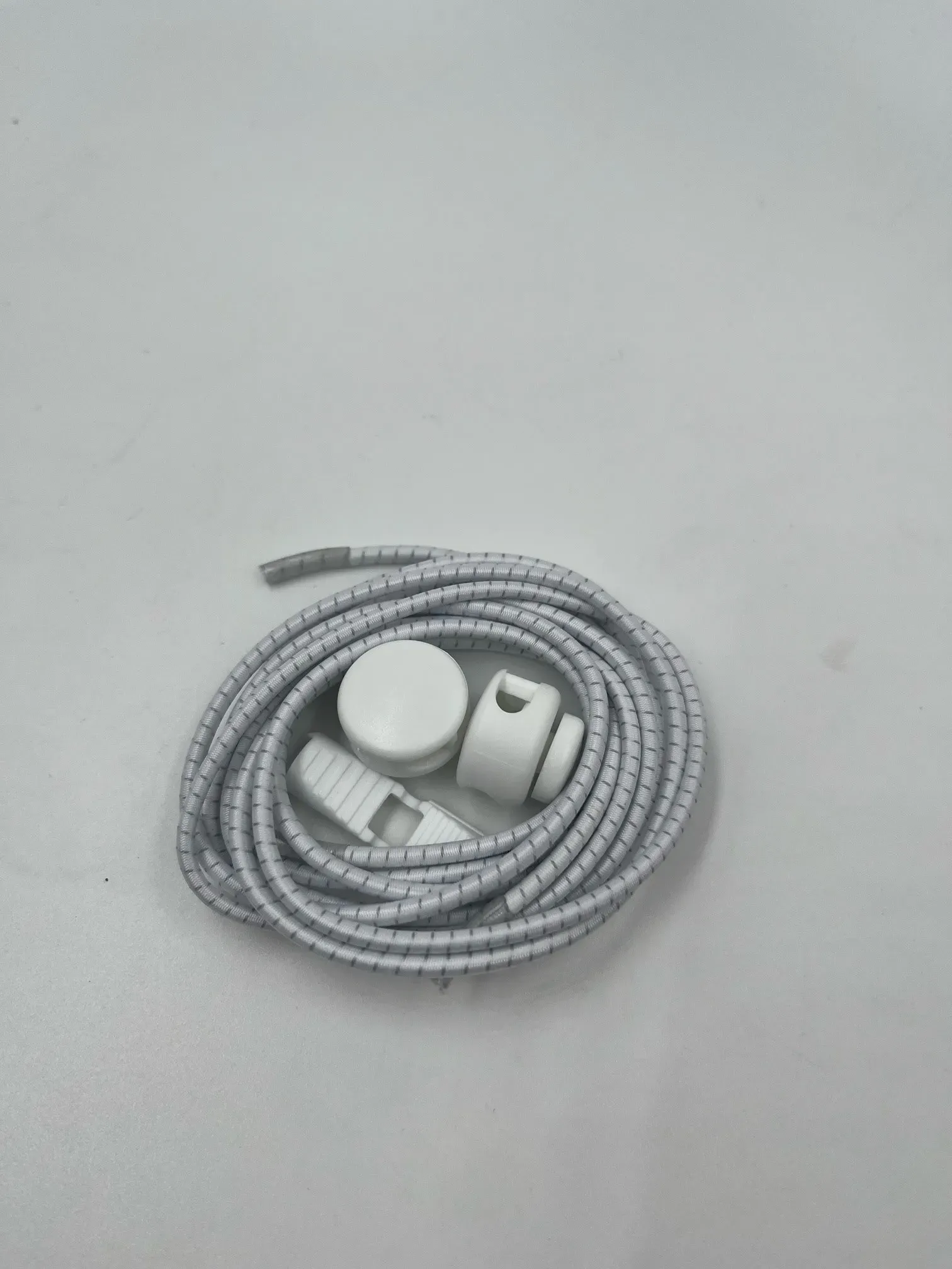 _Sonstige Marken Laces with Lock Schnellschnürsystem - Zweifarbig  Weiß-Silber