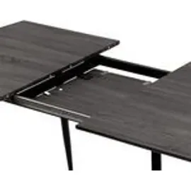TalleR Esstisch Sabina ausziehbar 140-180 x 80 cm 6-10 Personen Küchentisch mit Metallgestell für Küche, Esszimmer Holz Optik,Farbe:Dunkelgrau - Dunkelgrau