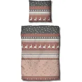 Traumschlaf Winterland beige 155 x 220 cm + 80 x 80 cm