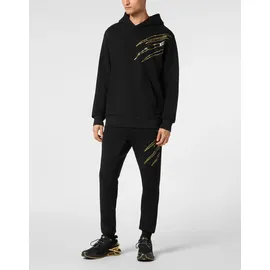 Plein Sport Hoodie Sweatshirt Scratch Schwarz/Gelb XL
