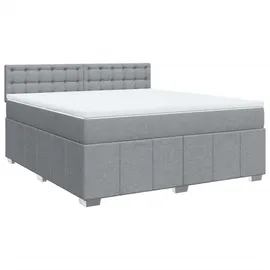 vidaXL Boxspringbett 180 x 200 cm Hellgrau