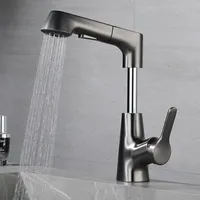 Wasserhahn Küche Ausziehbar, Hochdruck Wasserhahn Küche mit Brause 360° Drehbar Küchenarmatur Ausziehbar mit Brause 2 Wasserstrahlarten, 60cm Schlauch, G3/8 Anschluss Armatur Küche