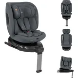 KIKKABOO Kindersitz i-Rove i-Size (40-150 cm) Isofix, Stützbein, Körperkissen dunkelgrau