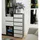 akord furniture factory Kommode 40 x 109 x 35 cm Graphitgrau / Weiß