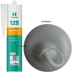 Ramsauer 125 Handwerk sanitärgrau 1K Silikon Dichtstoff 310ml Kartusche