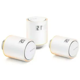 Netatmo Pack 3 Verbundene und Intelligente Thermostatköpfe Thermostatventil
