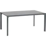 Tarrington House Esstisch Kiava, Alu/Glas, 160 x 100 cm, rechteckig, grau
