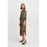 B.YOUNG A-Linien-Kleid Leopard Schwarz 36