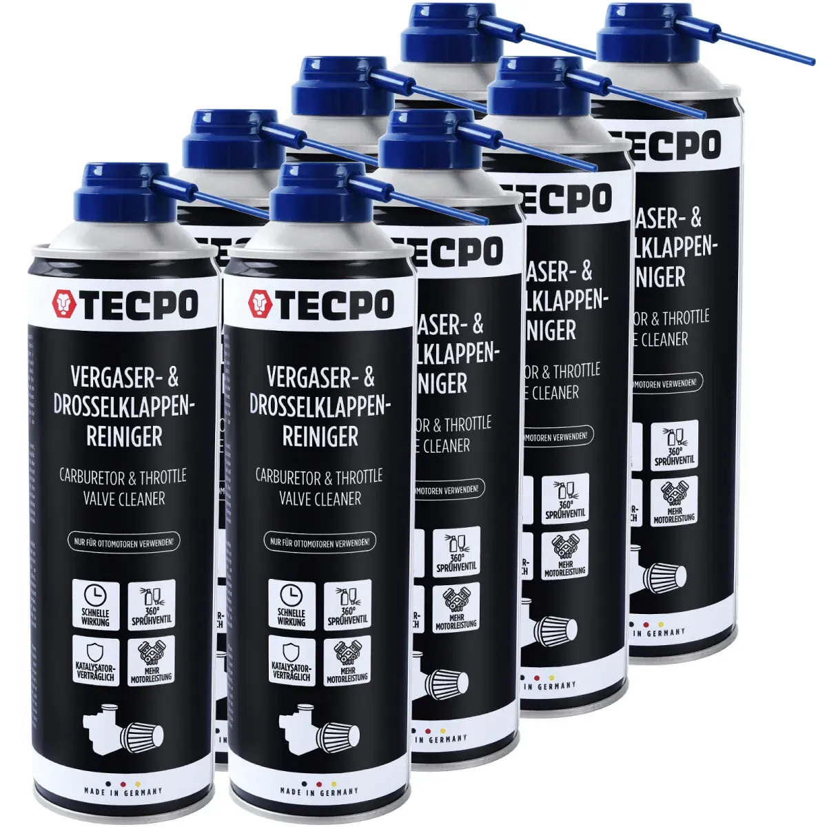 TECPO Vergaser & Drosselklappen Reiniger Ansaug-System-Reinigung...