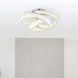 GLOBO Deckenleuchte 1 LED Kristalle silberfarben