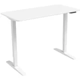 CARRYHOME Schreibtisch, Weiß, Metall, Holzwerkstoff, rechteckig, eckig, 60x75-120x120 cm, höhenverstellbar, Arbeitszimmer, Schreibtische, Bürotische