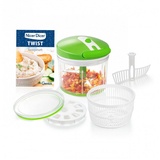 Genius Gemüseschneider Nicer Dicer Twist 8 Teile, Gemüseschneider manuell mit Seilzug grün