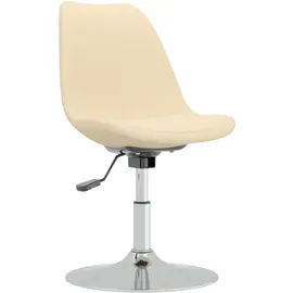 vidaXL Esszimmerstühle 4 Stk. Drehbar Creme Stoff