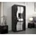 abiks möbel Schwebetürenschrank MADRYT 100 x 200 x 62 cm Schwarz