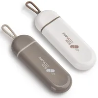 Tablettenbox Pillendose,Pillendose klein für unterwegs,Pillenbox für Vitamine, Medikamente, Pillen, Gute Dichtleistung, Erhaltung der medizinischen Eigenschaften. (2Packungen)