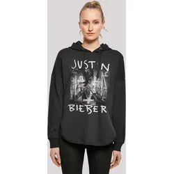 Kapuzenpullover F4NT4STIC "Justin Bieber Purpose Album Cover", Damen, Gr. S, schwarz, Obermaterial: 100% Baumwolle, casual, oversize, Langarm, Pullover, Premium Qualität, Musik, By Rock Off