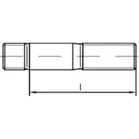 Industrial Quality Supplies DIN 938 Stiftschraube, Einschraubende 1 d,