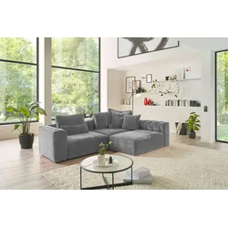 KAWOLA Sofa SEPHI Modulsofa 2 Cord Vintage grau