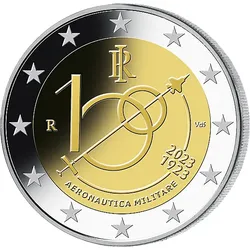 Italien 2023: 2 Euro Gedenkmünze "Aeronautica Militare - Luftwaffe"