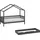 Vipack Hausbett Dallas 90 x 200 cm Kiefer massiv grau