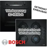 Bosch HERDSET Bosch Backofen mit Gaskochfeld autark 60 cm Teleskopführung neu