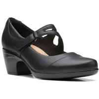 Clarks Damen Emily Clover Pumps, Schwarz Leder, 38 EU - 38 EU