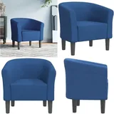 Clubsessel Blau Stoff - Moderner Sessel - Akzentstuhl - Lounge Chair - Blau Sofa - Wohnraum Dekoration - Home & Living