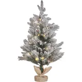 Beliani Künstlicher Weihnachtsbaum Weiß 90 cm