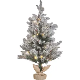 Beliani Künstlicher Weihnachtsbaum Weiß 90 cm