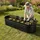 Relaxdays Hochbeet 200 x 45 x 60 cm Schwarz