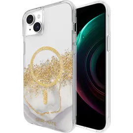 case-mate Karat Marble MagSafe Apple iPhone 15 Plus Transparent, Gold, Glitzereffekt MagSaf