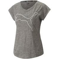 Puma Train Favorite Heather Cat Tee medium gray heather-outline cat S