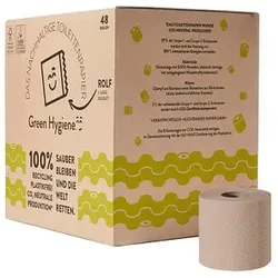 Green Hygiene® Toilettenpapier ROLF 2-lagig Recyclingpapier, 48 Rollen