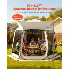 Vevor Pop-up-Zelt 304,8x280,4 cm Beige
