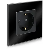 Navaris Schuko-Steckdose Schwarz 1 St.