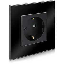 Navaris Schuko-Steckdose Schwarz 1 St.