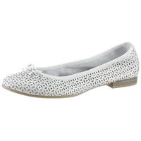 TAMARIS Da.-Ballerina für Damen, weiß, Gr. 36 EU