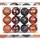 inges magic & goodz Weihnachtskugeln Dekorierte Kugeln Kunststoff 6cm 12er Set braun orange Flame Mix
