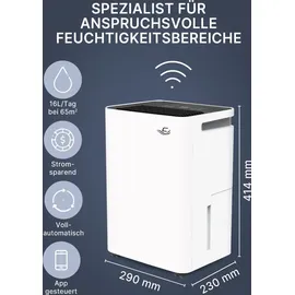 Comedes Luftentfeuchter Comedes Demecto 16 eco Wifi, App Control, 16 Liter/Tag - Weiß