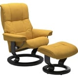 Stressless Stressless® Relaxsessel »Mayfair«, (Set, Relaxsessel mit Hocker), mit Hocker, mit Classic Base, Größe S, M & L, Gestell Schwarz, gelb