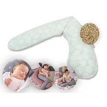 Theraline Stillkissen "Das Original" mit Dinkel Füllung inkl. Bezug 190 cm Farbe: 163 Pusteblume zartgrün