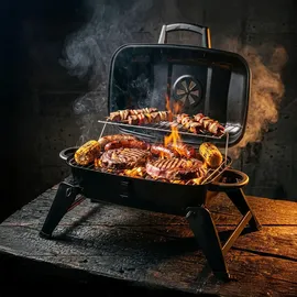 Relaxdays Tischgrill schwarz