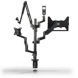 Hama Monitorhalterung für Streaming Setup, 4 Arme, höhenverstellbar, schwenkbar