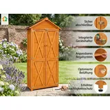 prestige home living outdoor Werkzeugschrank Holz 88 x 45,5 x 168 cm Braun