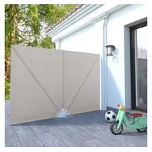 vidaXL Seitenmarkise 240 x 160 cm Creme Polyester