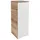Fackelmann B.Brillant Midischrank 30,2 x 82,6 x 32 cm Hochglanz Weiß/Eiche Glas
